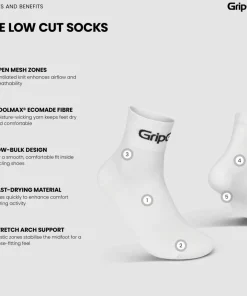 Gripgrab RIDE Low Cut Socks White