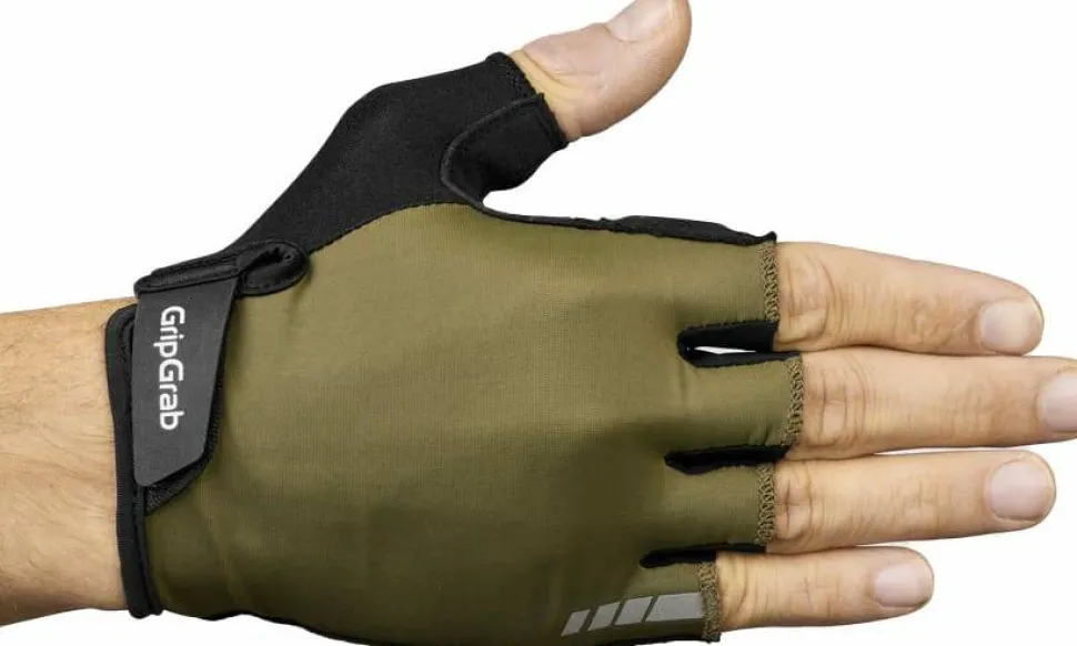 Gripgrab Ride Padded Short Finger Summer Gloves Olive Green