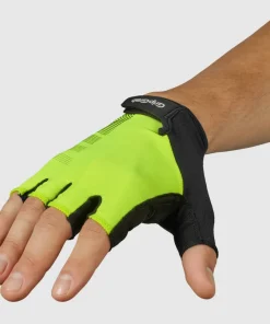 Gripgrab Ride RC Lite Padded Short Finger Summer Gloves Yellow Hi-Vis