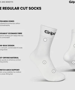 Gripgrab RIDE Regular Cut Socks White