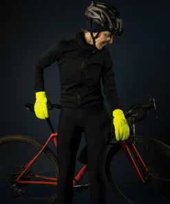 Gripgrab Ride Windproof Deep Winter Lobster Gloves Yellow Hi-Vis