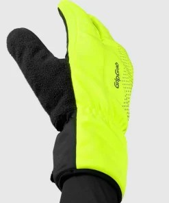 Gripgrab Ride Windproof Deep Winter Lobster Gloves Yellow Hi-Vis