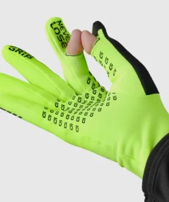 Gripgrab Running Expert Hi-Vis Touchscreen Winter Gloves Yellow Hi-Vis