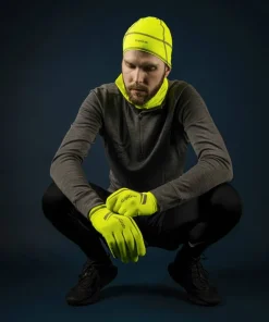 Gripgrab Running Expert Hi-Vis Touchscreen Winter Gloves Yellow Hi-Vis