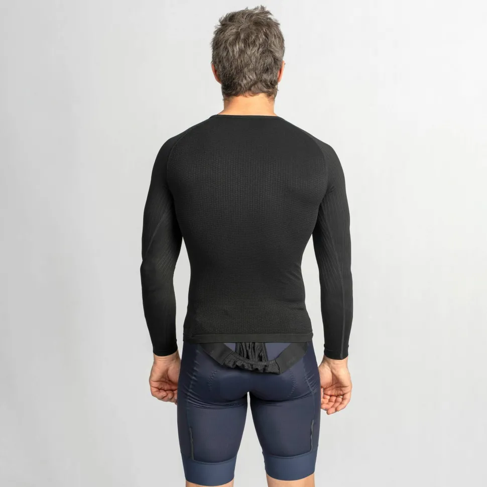 Gripgrab Unisex PACR Spring-Autumn Seamless Long Sleeve Base Layer Black