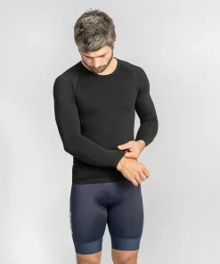 Gripgrab Unisex PACR Spring-Autumn Seamless Long Sleeve Base Layer Black