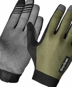 Gripgrab Vertical 2 Insidegrip™ Full Finger Summer Gloves Olive Green