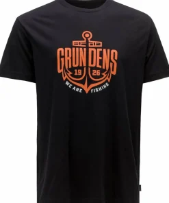 Grundéns Men's Logo Anchor Short Sleeve T-Shirt Black