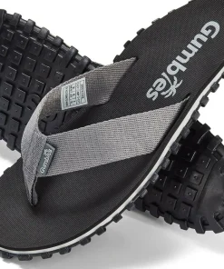 Gumbies Unisex Duckbill Flipflops Black/Grey
