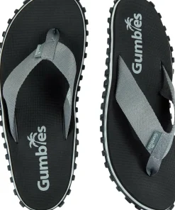 Gumbies Unisex Duckbill Flipflops Black/Grey