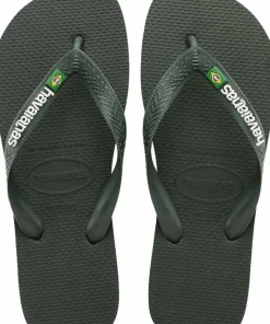 Havaianas Men's Brazil Logo Green Olive/Green Olive