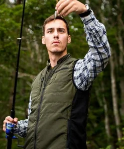 Heat Experience Men's Heated Hunt Vest Olive Green