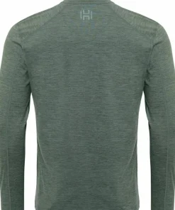 Hellner Men's Nunis Halfzip Long Sleeve Tee Laurel Wreath Melange