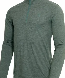 Hellner Men's Nunis Halfzip Long Sleeve Tee Laurel Wreath Melange