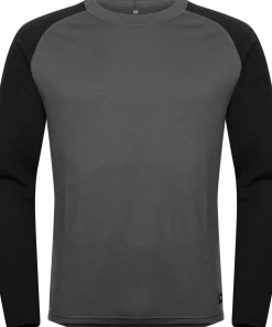 Hellner Men's Wool Warm Base Layer Long Sleeve Phantom/Black Beauty