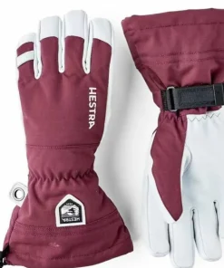 Hestra Army Leather Heli Ski 5-finger Bordeaux