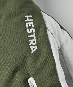 Hestra Army Leather Heli Ski 3-Finger Olive