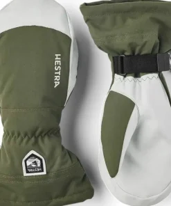 Hestra Army Leather Heli Ski Mitt Olive
