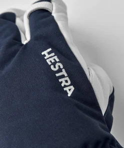 Hestra Army Leather Heli Ski 3-Finger Marine