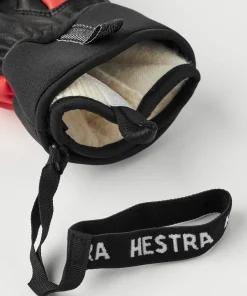 Hestra Army Leather Wool Terry 5-Finger Flame Red