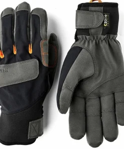 Hestra Ergo Grip Delta HDry - 5 Finger Black/Dark Grey