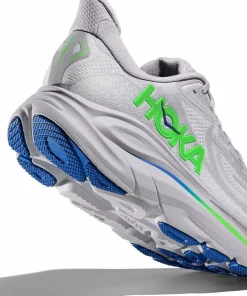 Hoka Men's Clifton 10 Ash Grey / Neon Green