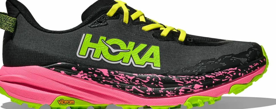 Hoka Men's Speedgoat 6 Black/Neon Rose