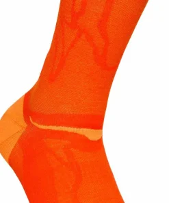Hoka Unisex Clifton 10 Crew Run Sock Lava