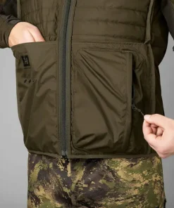 Härkila Men's Deer Stalker Camo Reversible Packable Waistcoat Willow Green/Axis MSP Forest