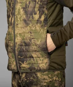 Härkila Men's Deer Stalker Camo Reversible Packable Waistcoat Willow Green/Axis MSP Forest