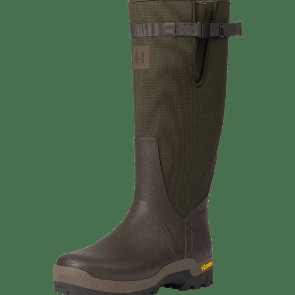 Härkila Men's Forester Textile Rubber Boot Willow Green/deep Brown