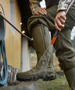 Härkila Men's Forester Zip Rubber Boot Dark Olive