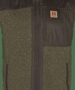 Härkila Men's Kalix Fleece Waistcoat Willow Green/Shadow Brown