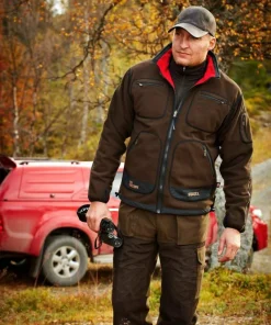 Härkila Men's Kamko Fleece Brown/Red