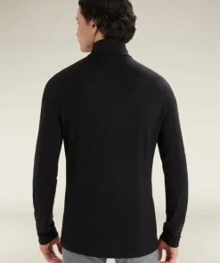Icebreaker Men's 200 Oasis Long Sleeve Half Zip Black