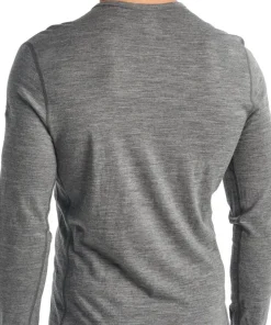 Icebreaker Men's 200 Oasis Long Sleeve Crewe Gritstone Hthr-013