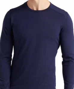 Icebreaker Men's 200 Oasis Long Sleeve Crewe Midnight Navy
