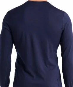 Icebreaker Men's 200 Oasis Long Sleeve Crewe Midnight Navy