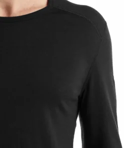 Icebreaker Men's 200 Oasis Long Sleeve Crewe Black