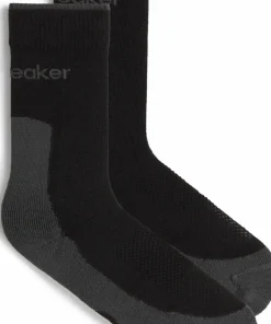 Icebreaker Men's Hike+ Light Crew Black/obsidian