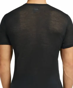 Icebreaker Men's Merino 75 Cool-Lite Featherlight Shortsleeve Crewe Black