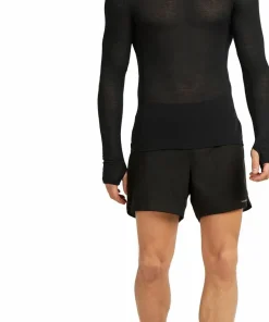 Icebreaker Men's Merino 75 Cool-Lite Featherlight Longleeve Crewe Black