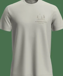 Icebreaker Men's Merino 150 Tech Lite Peaceful Pass T-shirt Ecru Hthr