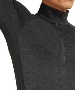 Icebreaker Men's Merino 260 ZoneKnit Long Sleeve Half Zip Jet Hthr
