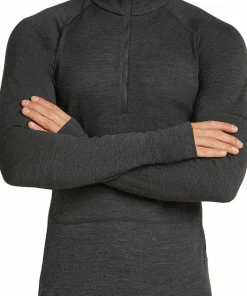 Icebreaker Men's Merino 260 ZoneKnit Long Sleeve Half Zip Jet Hthr