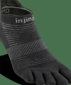 Injinji Men's Run Lightweight No-Show Black