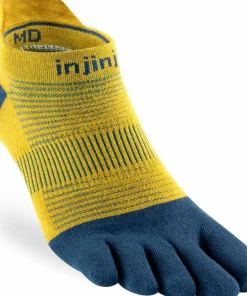 Injinji Men's Run Lightweight No-Show Royal Yellow