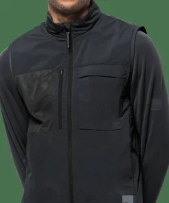 Jack Wolfskin Men's Bike Commute Insulated Vest Phantom