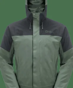 Jack Wolfskin Men's Kammweg 2-Layer Jacket Hedge Green