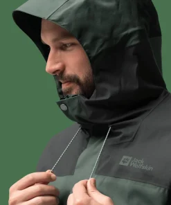 Jack Wolfskin Men's Kammweg 2-Layer Jacket Hedge Green